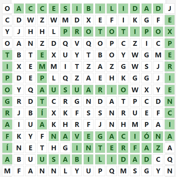 Captura de la sopa de letras